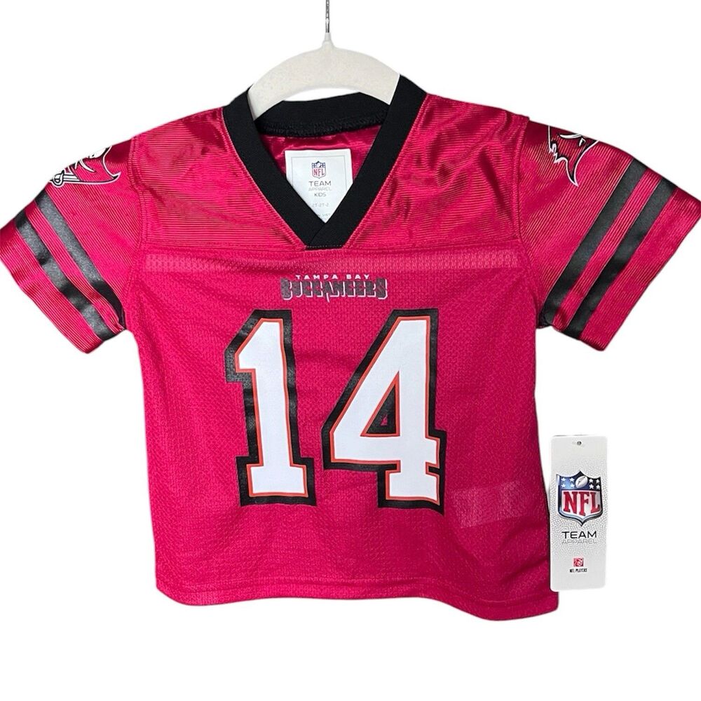 Tampa Bay Buccaneers Kids Goodwin #14 Red and Short Sleeve Jersey